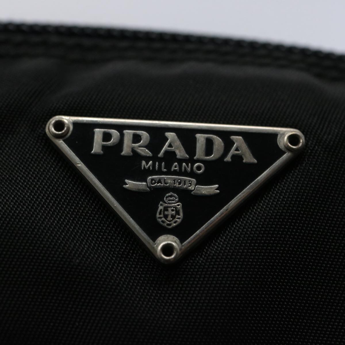 PRADA Pouch Nylon Black Auth ac2509