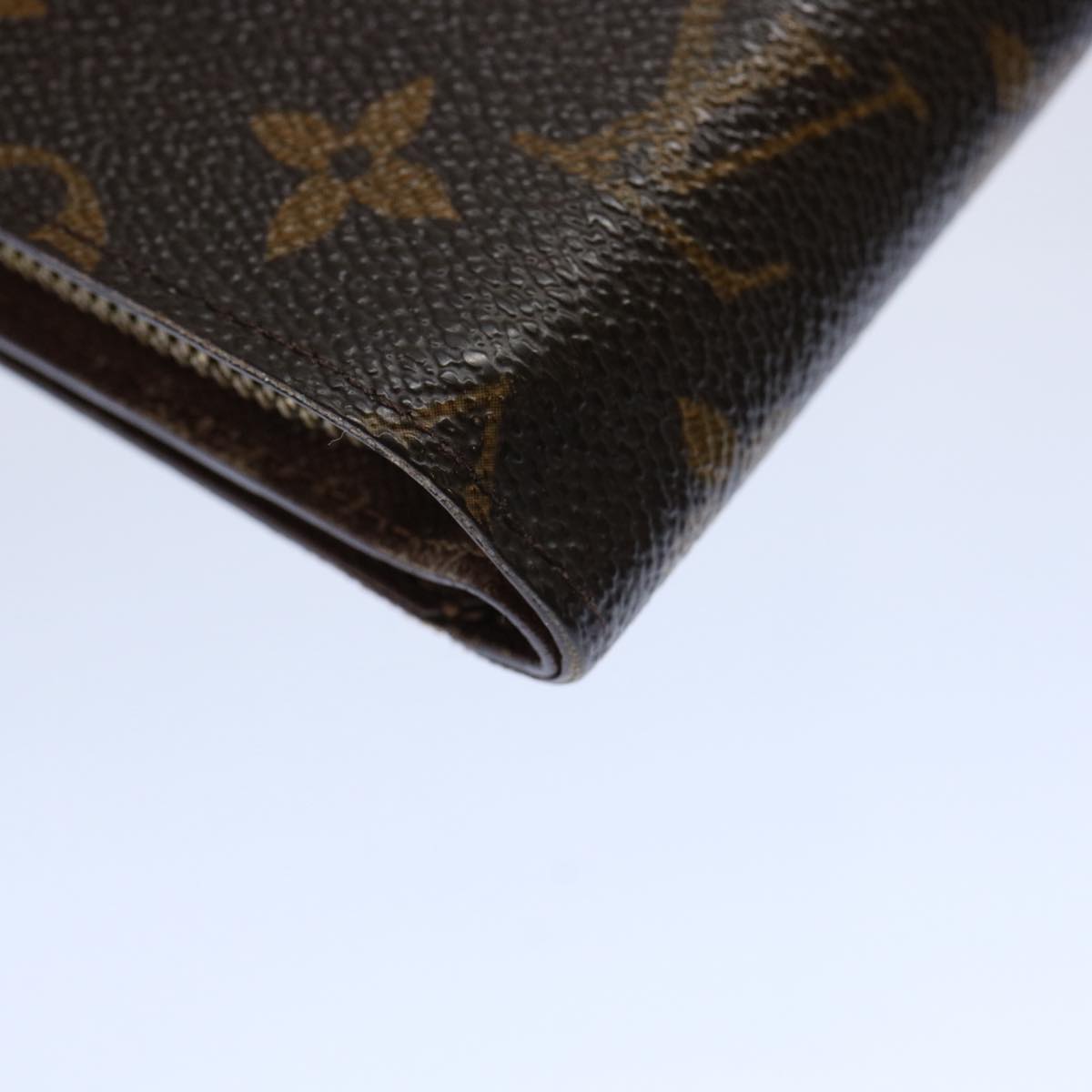 LOUIS VUITTON Monogram Porto Papie Zip Wallet M61207 LV Auth ac2553