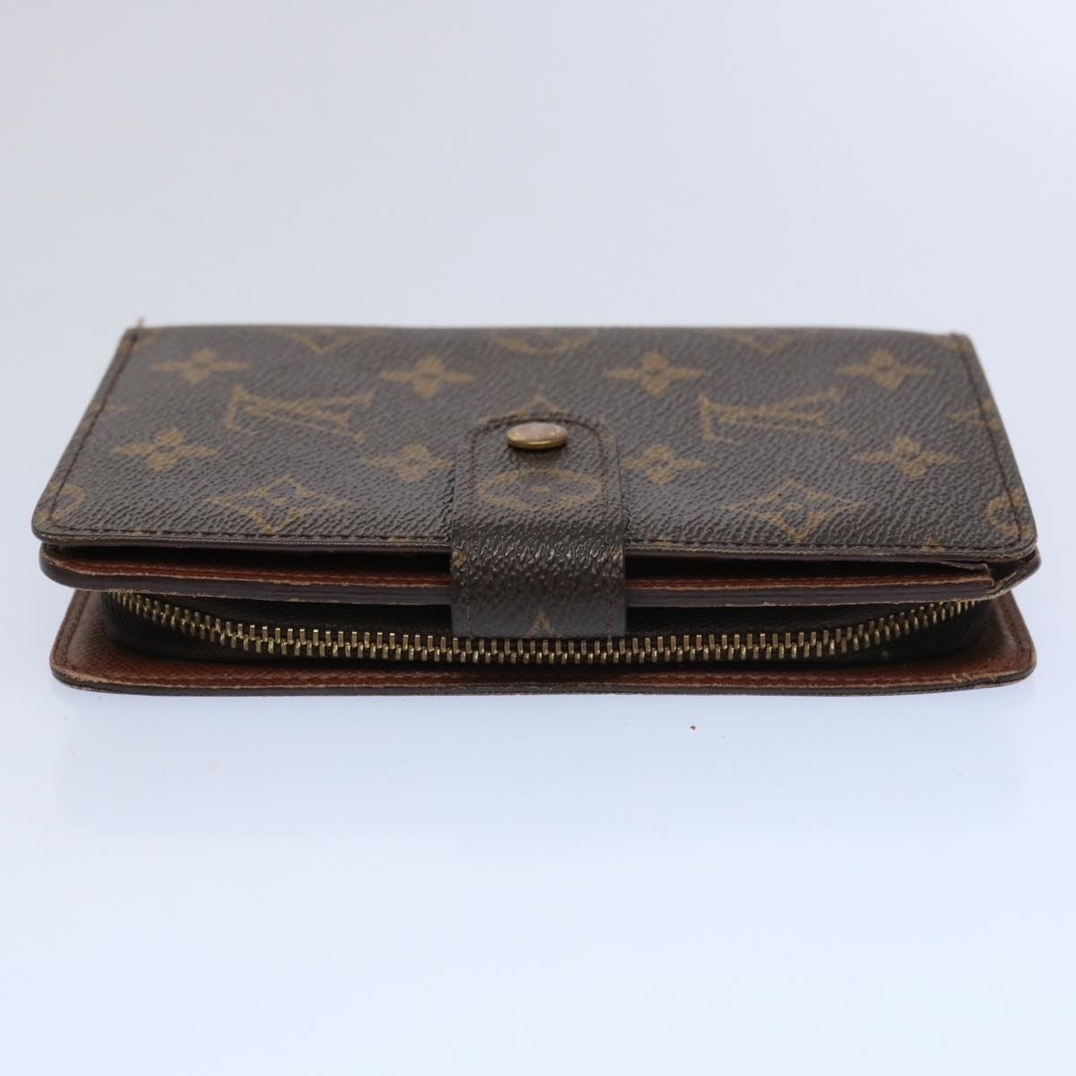 LOUIS VUITTON Monogram Porto Papie Zip Wallet M61207 LV Auth ac2553