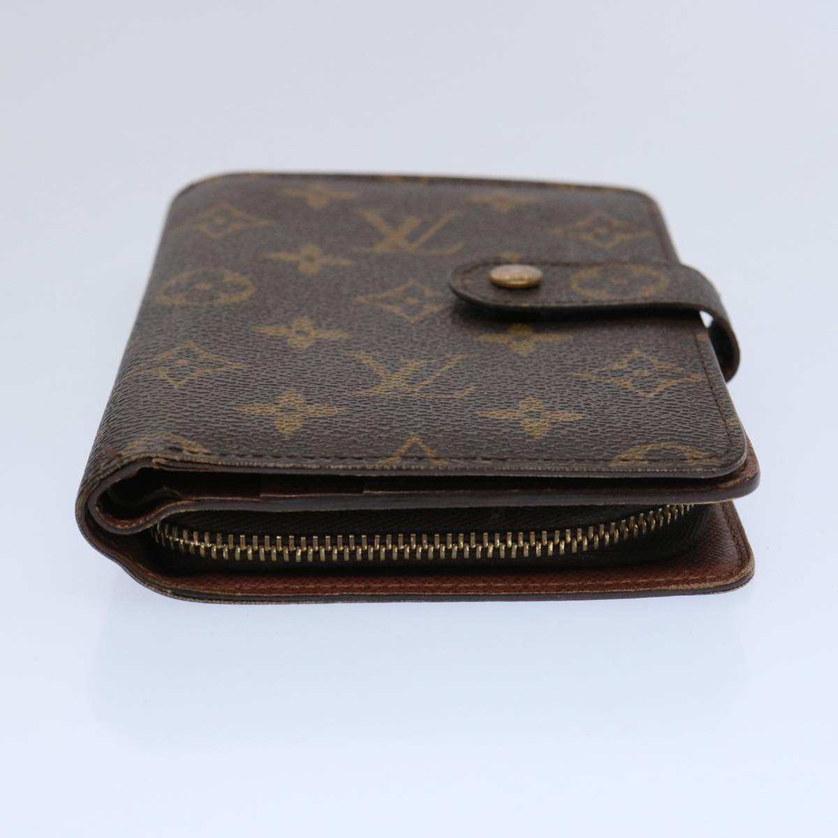 LOUIS VUITTON Monogram Porto Papie Zip Wallet M61207 LV Auth ac2553