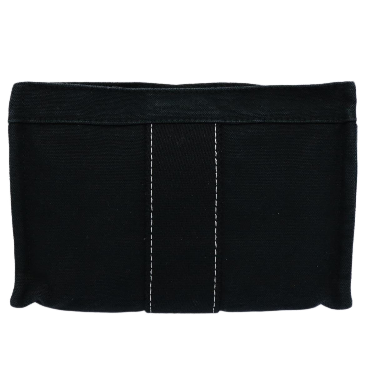 HERMES Deauville Pouch Canvas Black Auth ac2583