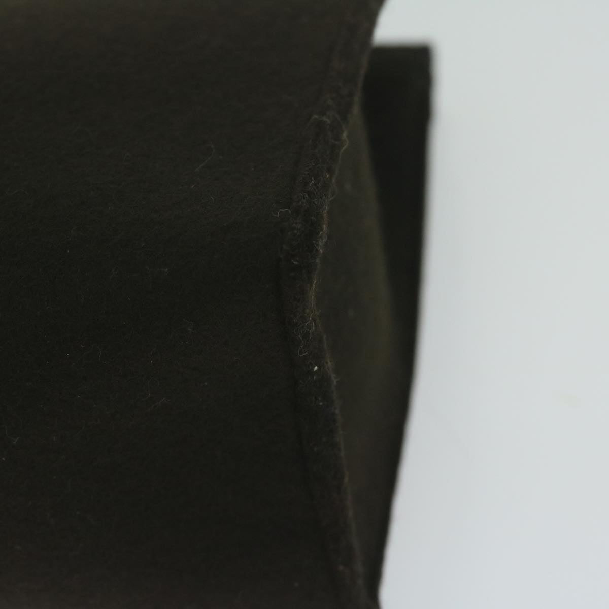 HERMES Pouch Wool Brown Auth ac2590