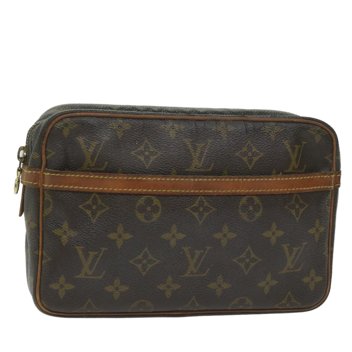 LOUIS VUITTON Monogram Compiegne 23 Clutch Bag M51847 LV Auth ac2594