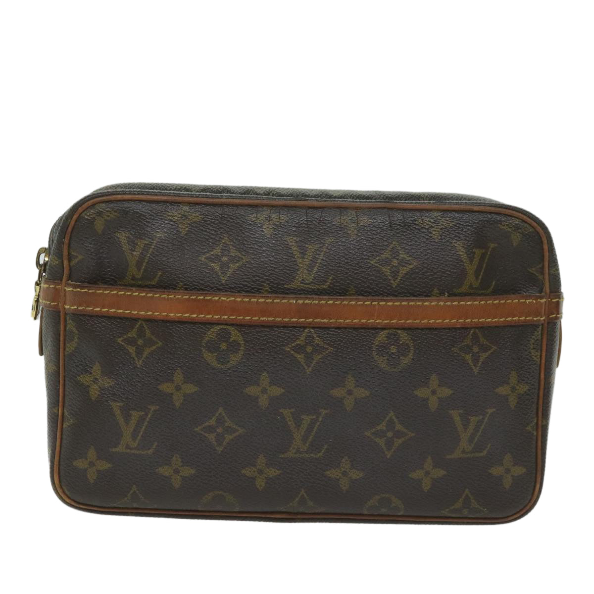 LOUIS VUITTON Monogram Compiegne 23 Clutch Bag M51847 LV Auth ac2594