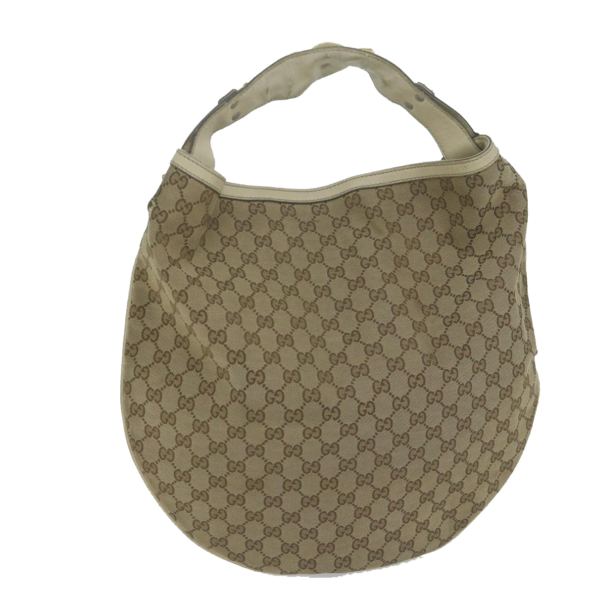 GUCCI GG Canvas Shoulder Bag Beige 211944 Auth ac2610