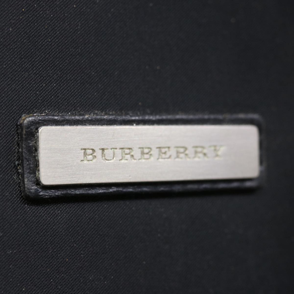 BURBERRY Hand Bag Nylon Black Auth ac2627