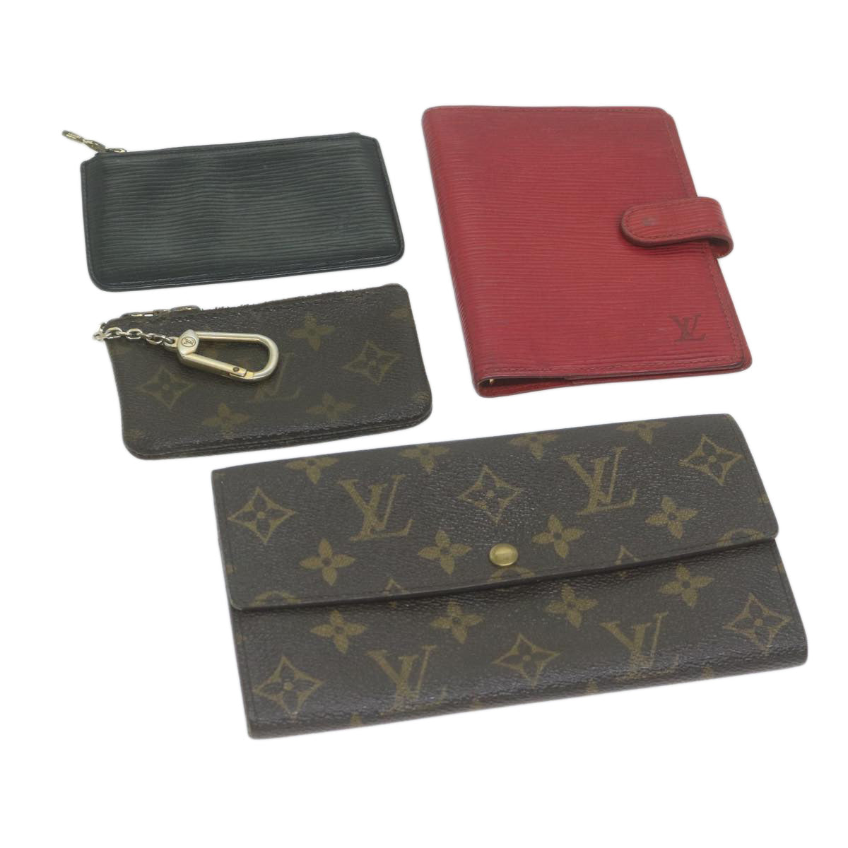 LOUIS VUITTON Monogram Epi Coin Purse Day Planner Cover Wallet 4Set Auth ac2634