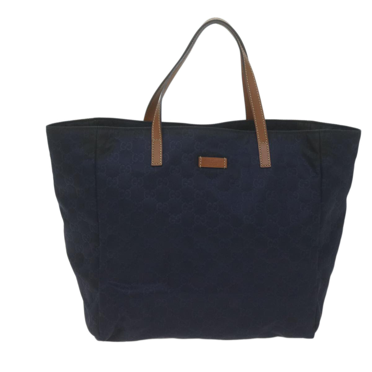 GUCCI GG Canvas Tote Bag Navy 282439 Auth ac2645