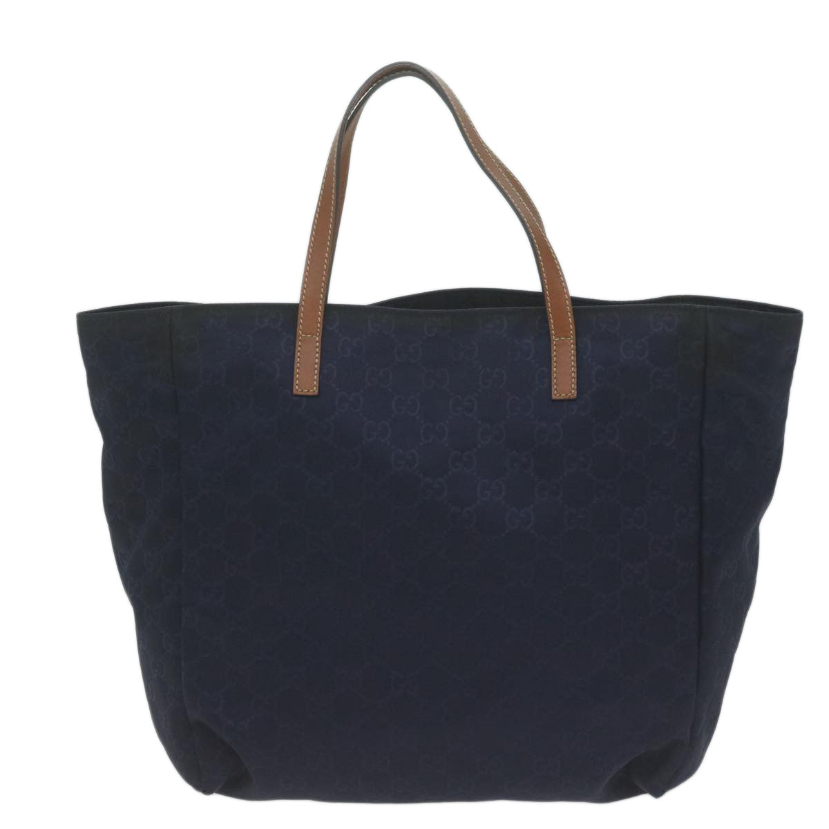 GUCCI GG Canvas Tote Bag Navy 282439 Auth ac2645