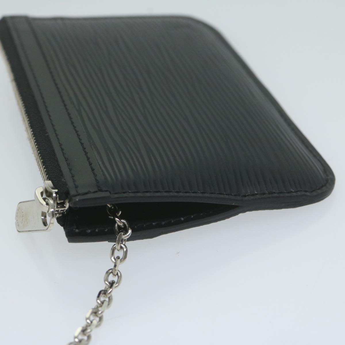 LOUIS VUITTON Epi Pochette Cles NM Coin Purse Black M66602 LV Auth ac2648