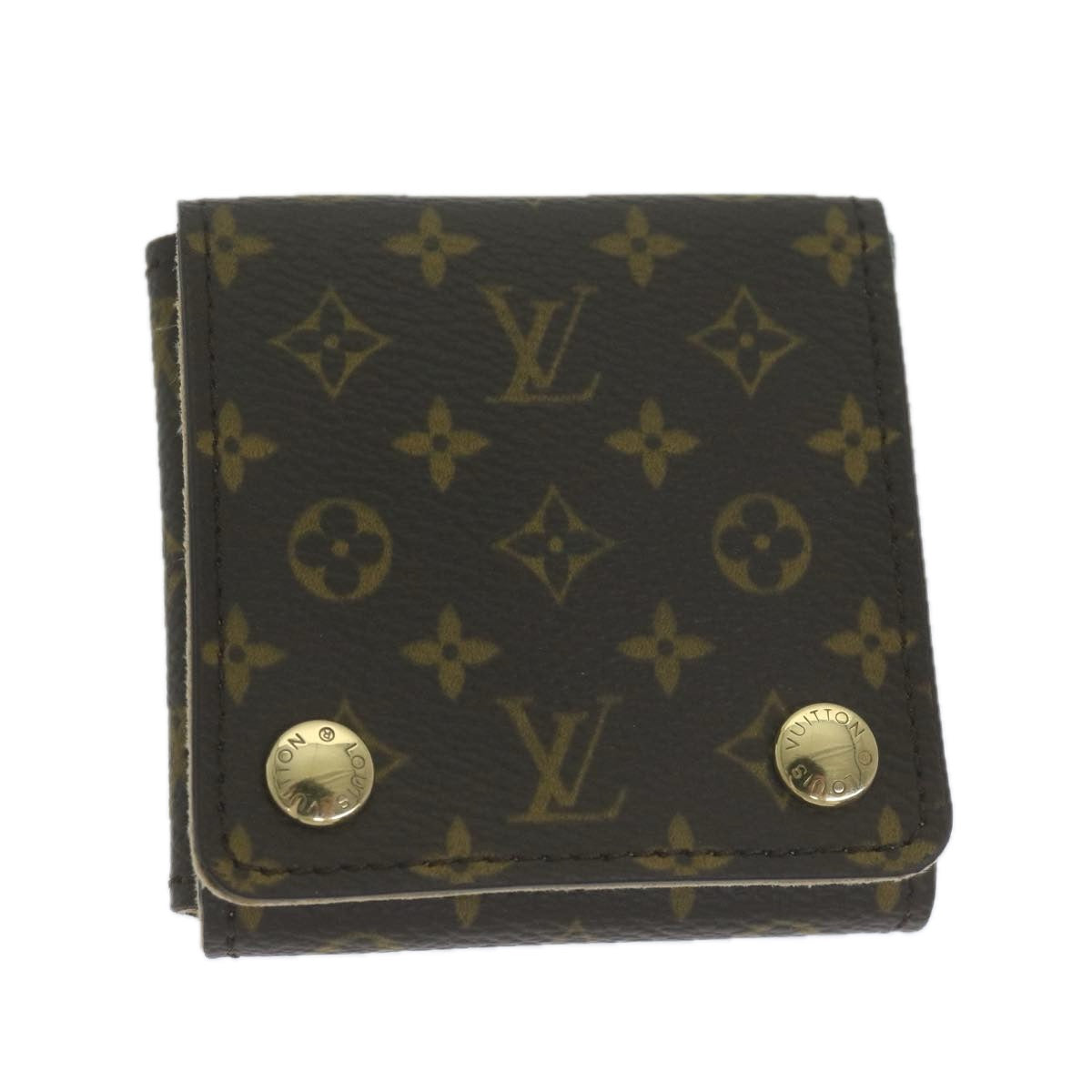 LOUIS VUITTON Monogram Jewelry Case Jewelry Box LV Auth ac2650