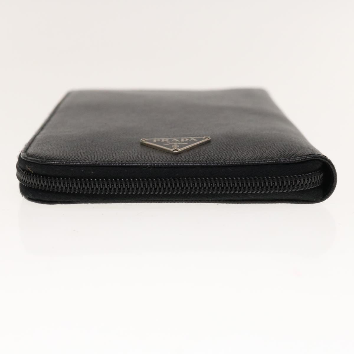 PRADA Long Wallet Safiano leather Black Auth ac2653