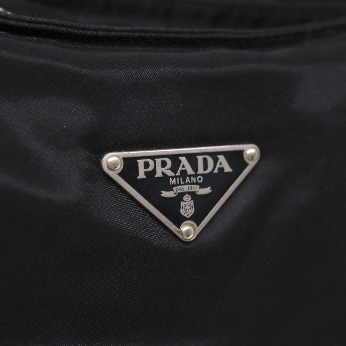 PRADA Shoulder Bag Nylon Black Auth ac2655