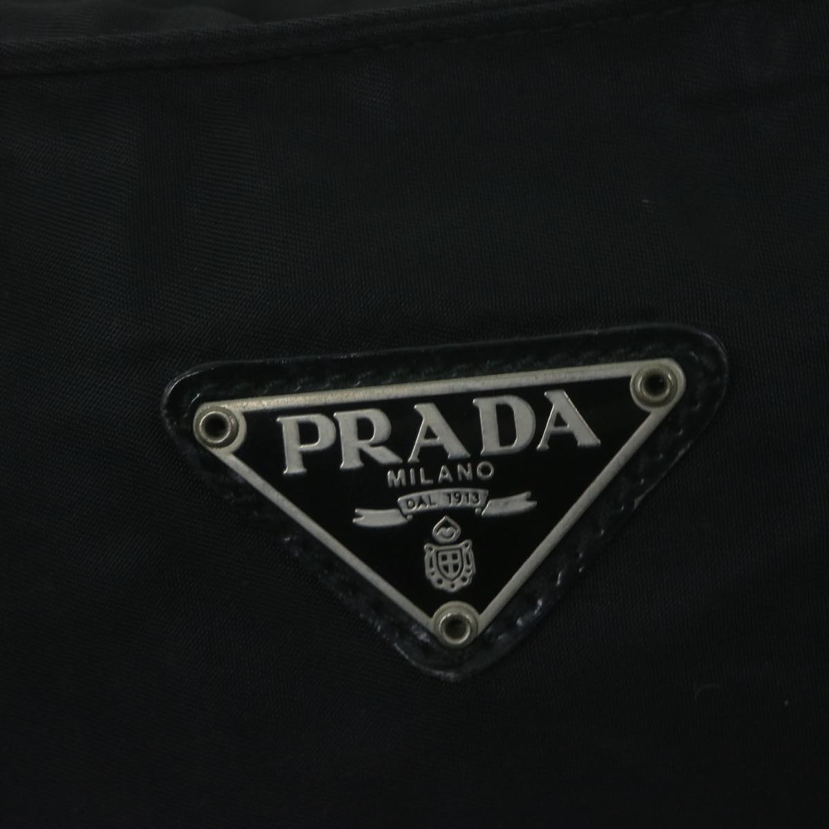 PRADA Shoulder Bag Nylon Black Auth ac2658