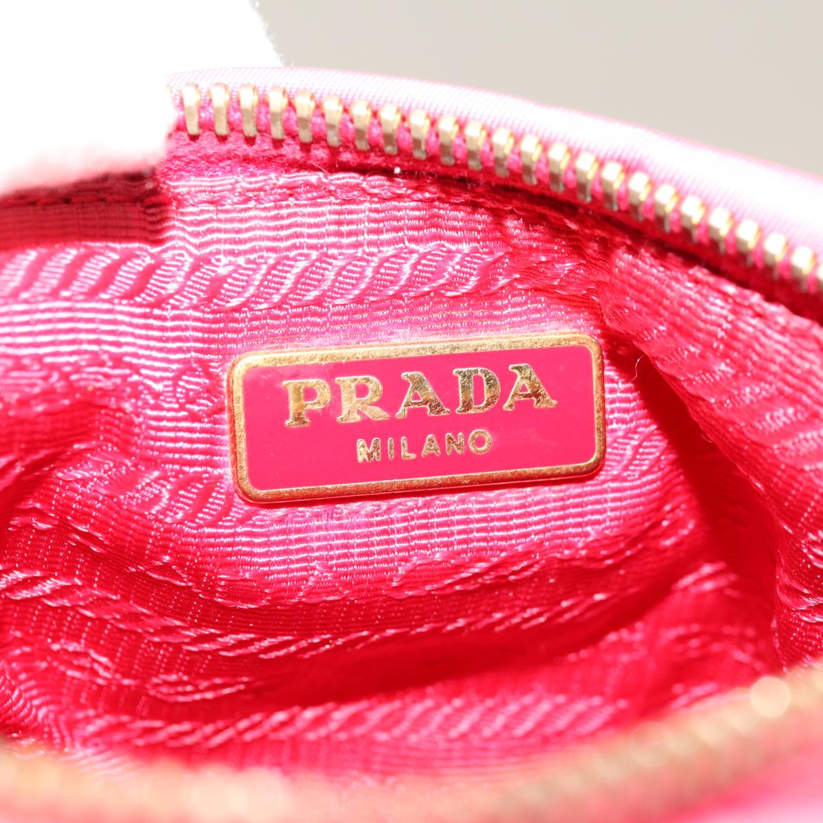 PRADA Pouch Nylon Pink Auth ac2662