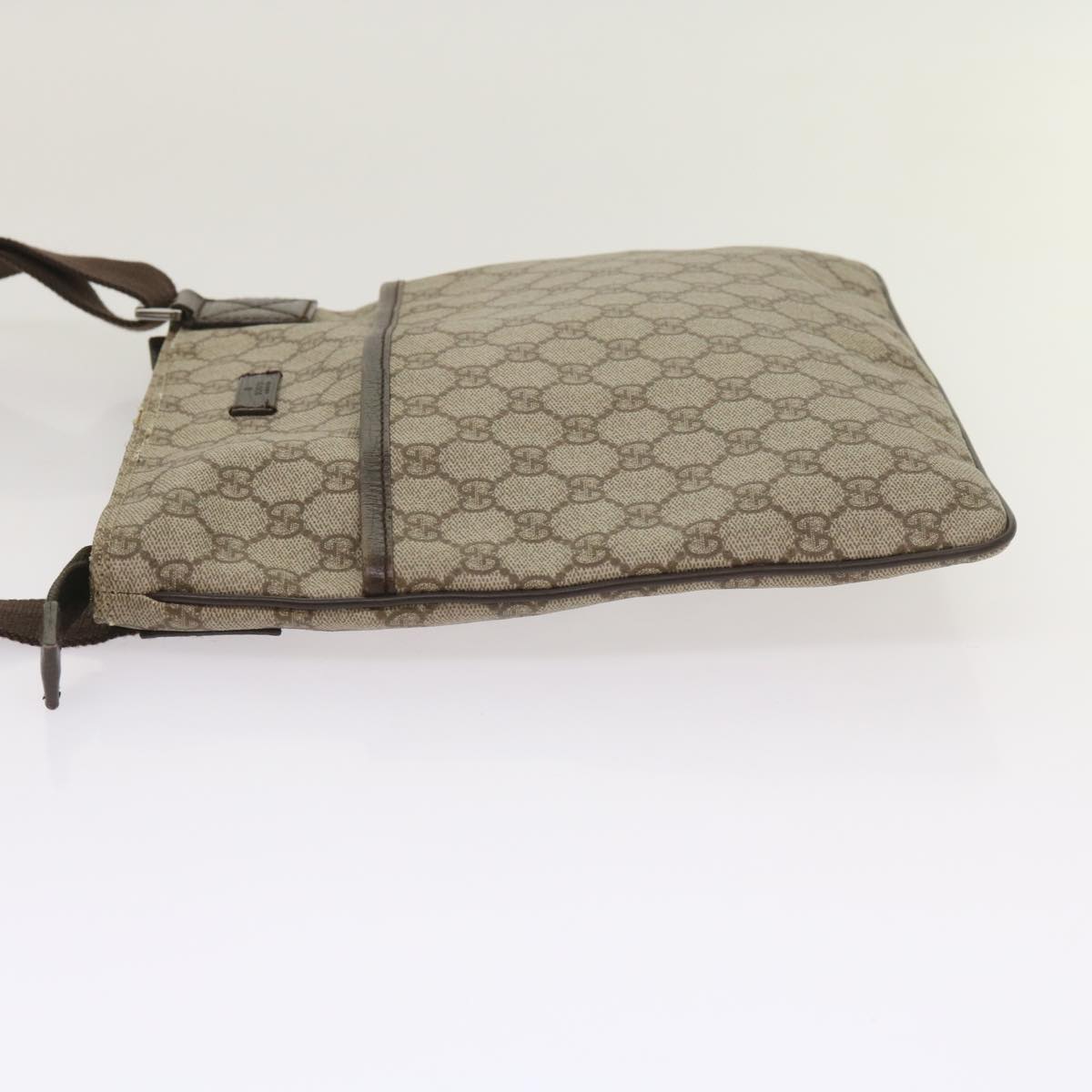 GUCCI GG Canvas Shoulder Bag PVC Beige 141626 Auth ac2721