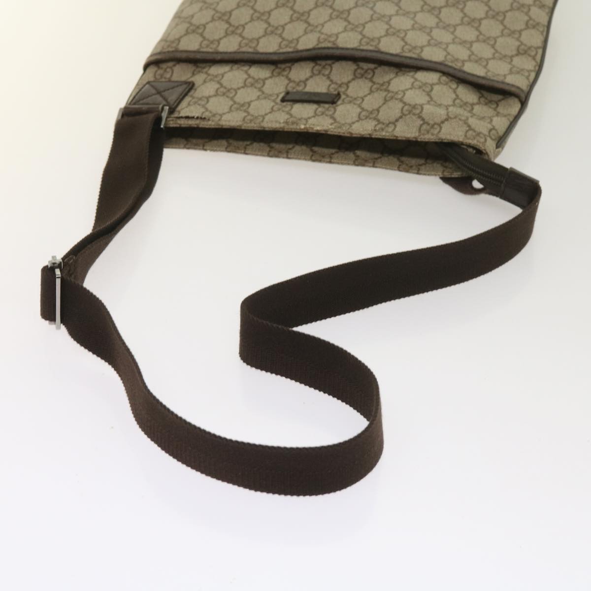 GUCCI GG Canvas Shoulder Bag PVC Beige 141626 Auth ac2721