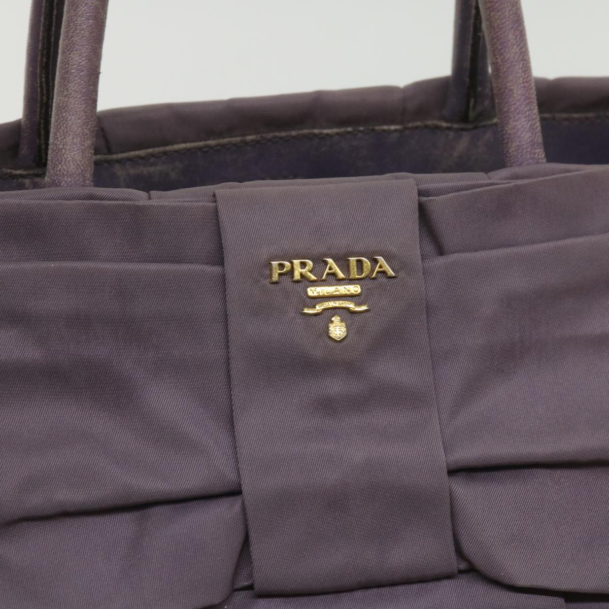 PRADA Tote Bag Nylon Purple Auth ac2733