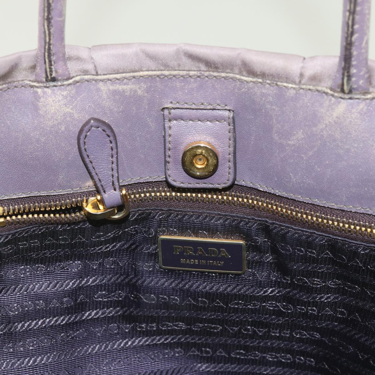 PRADA Tote Bag Nylon Purple Auth ac2733