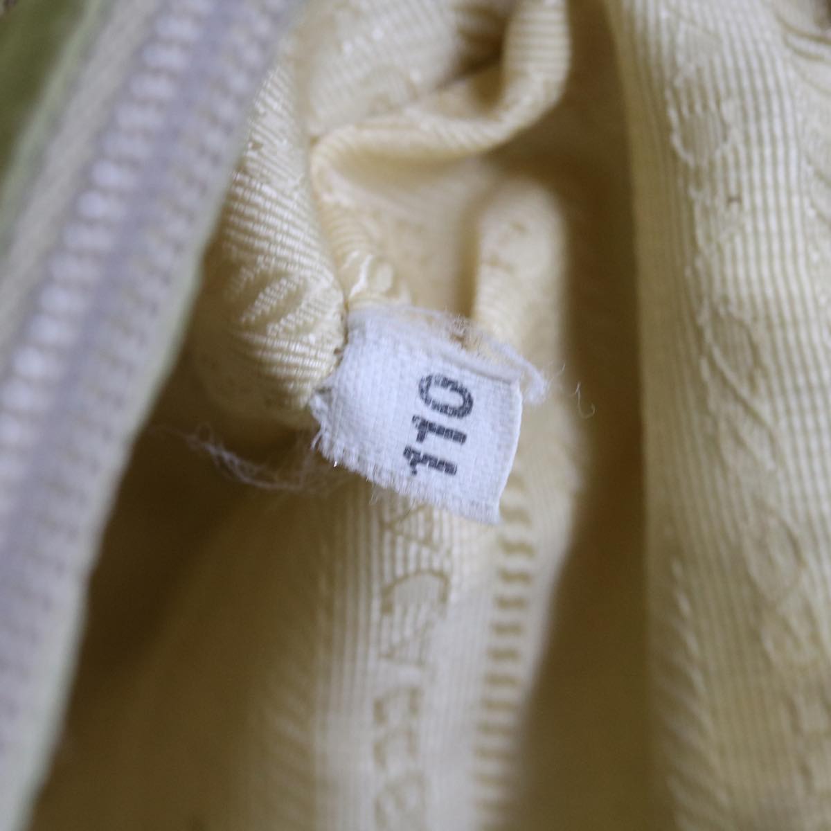 PRADA Hand Bag Nylon Beige Auth ac2748