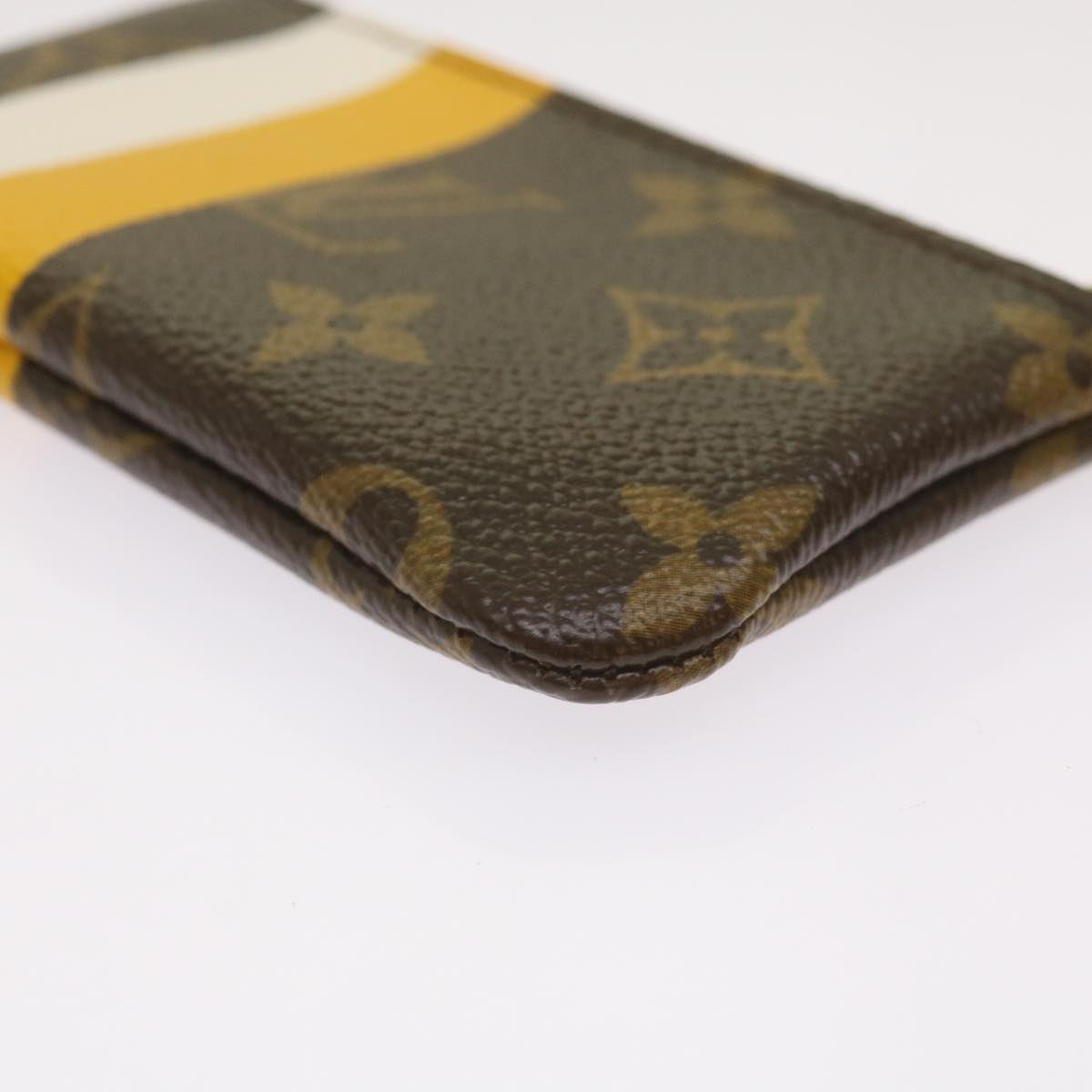 LOUIS VUITTON Monogram Groom Pochette Cles Coin Purse Jaune M60033 Auth ac2759