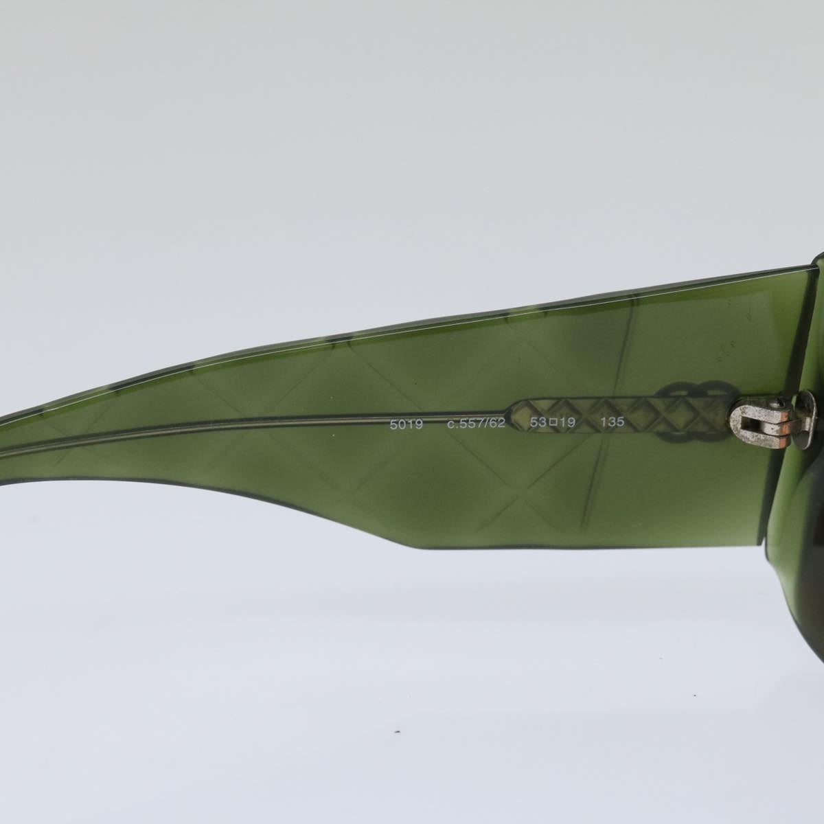 CHANEL Sunglasses plastic Green CC Auth ac2760