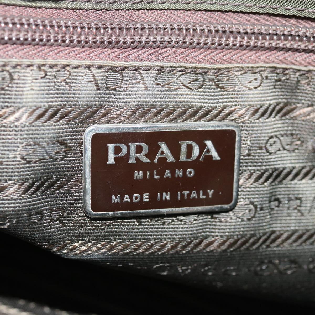 PRADA Tote Bag Nylon Green Auth ac2766