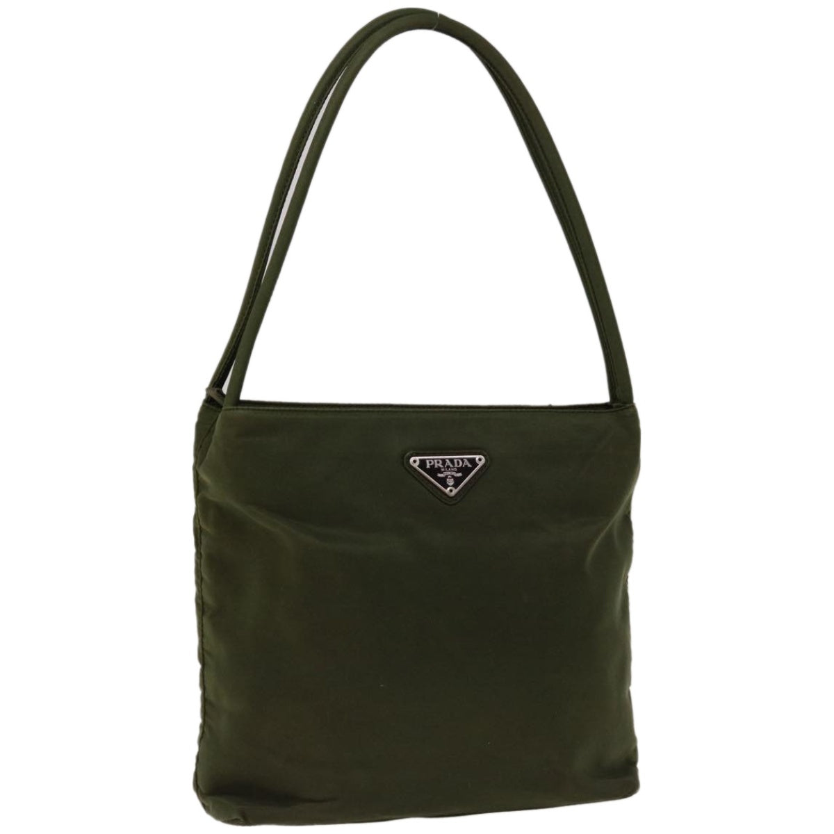 PRADA Tote Bag Nylon Green Auth ac2766