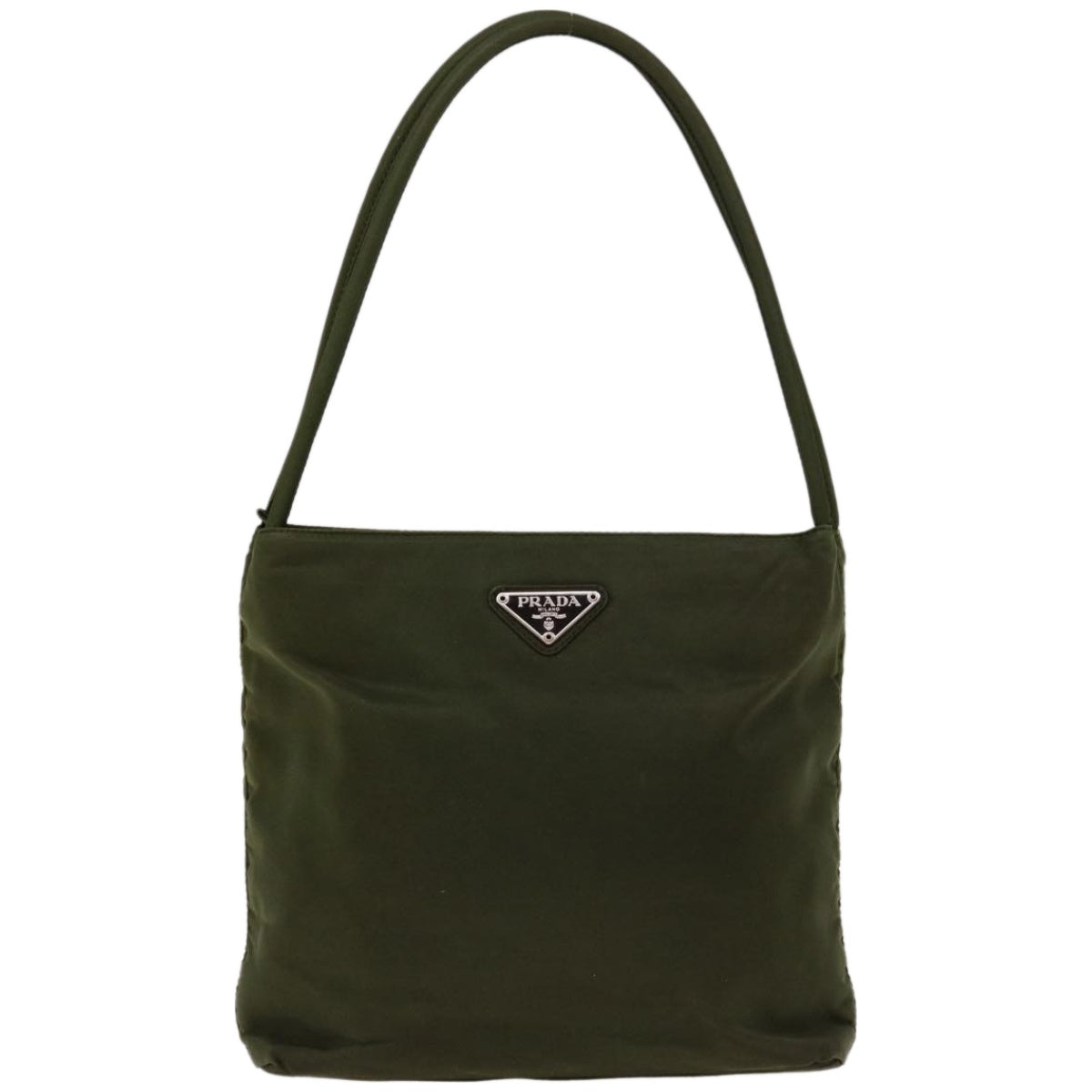 PRADA Tote Bag Nylon Green Auth ac2766