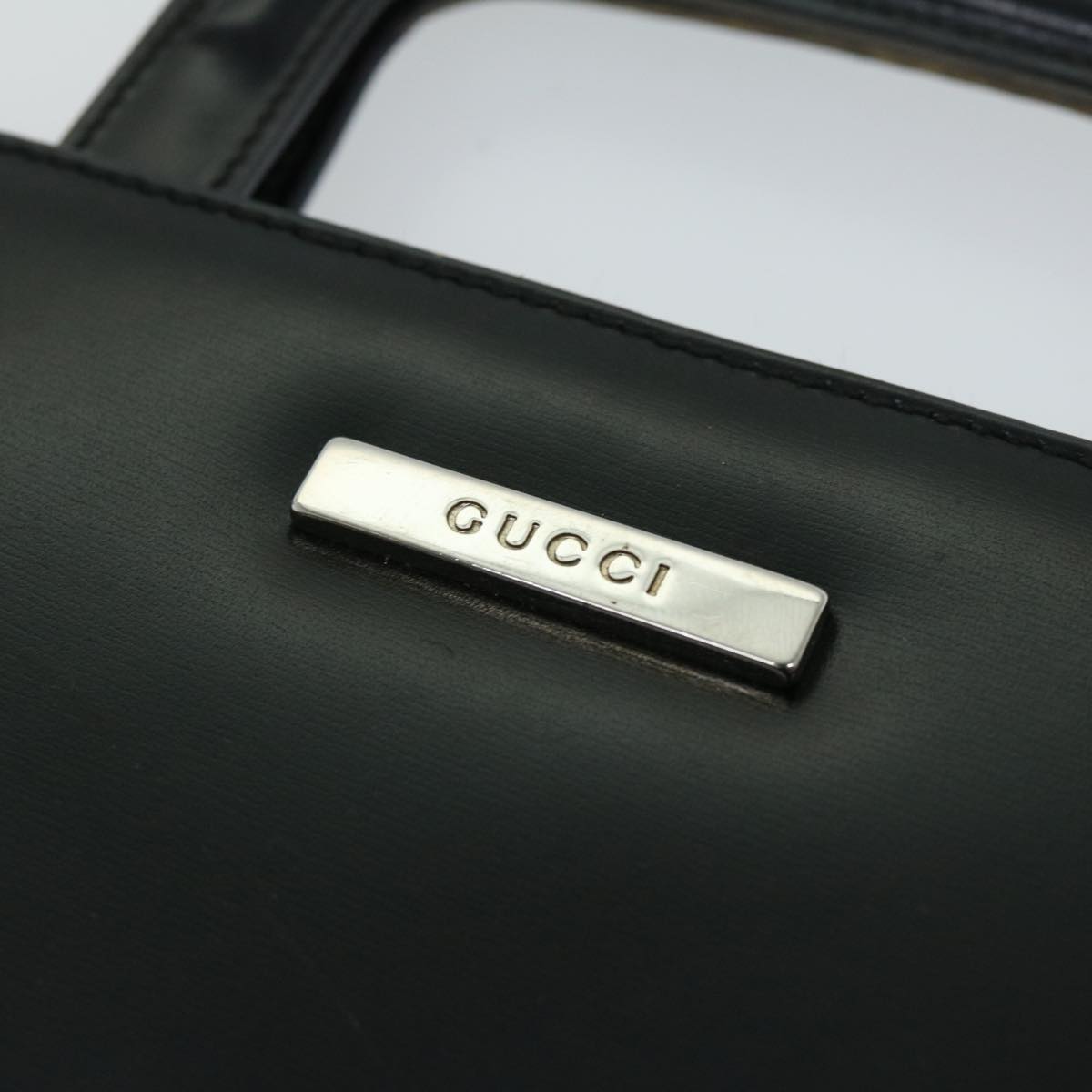 GUCCI Hand Bag Leather Black 001 2058 Auth ac2772