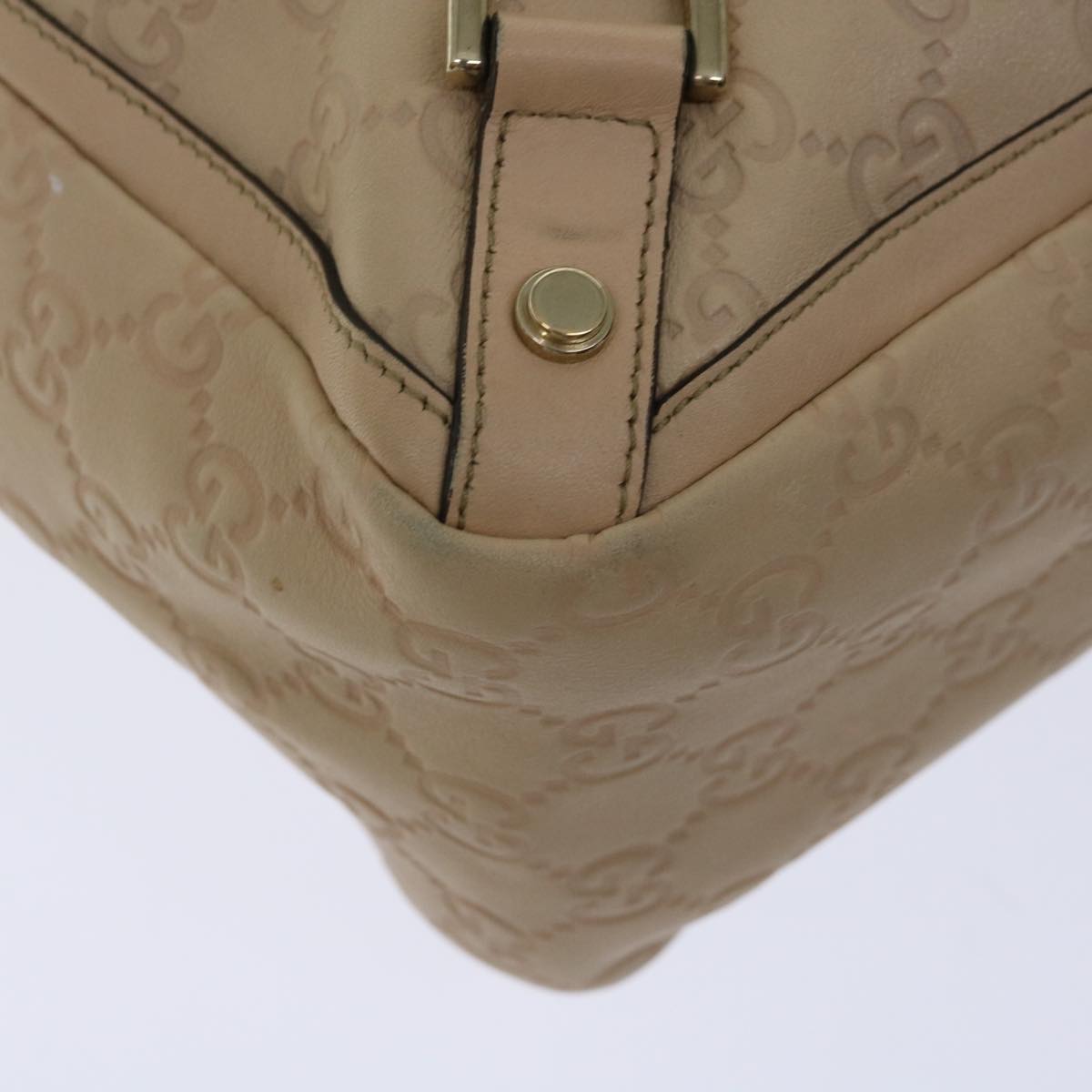 GUCCI GG Canvas Guccissima Tote Bag Beige 141472 Auth ac2799