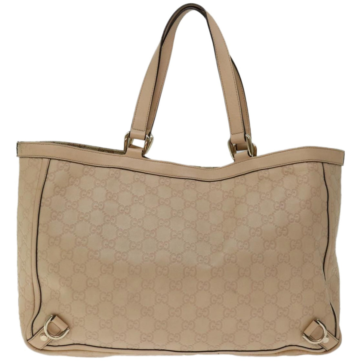 GUCCI GG Canvas Guccissima Tote Bag Beige 141472 Auth ac2799