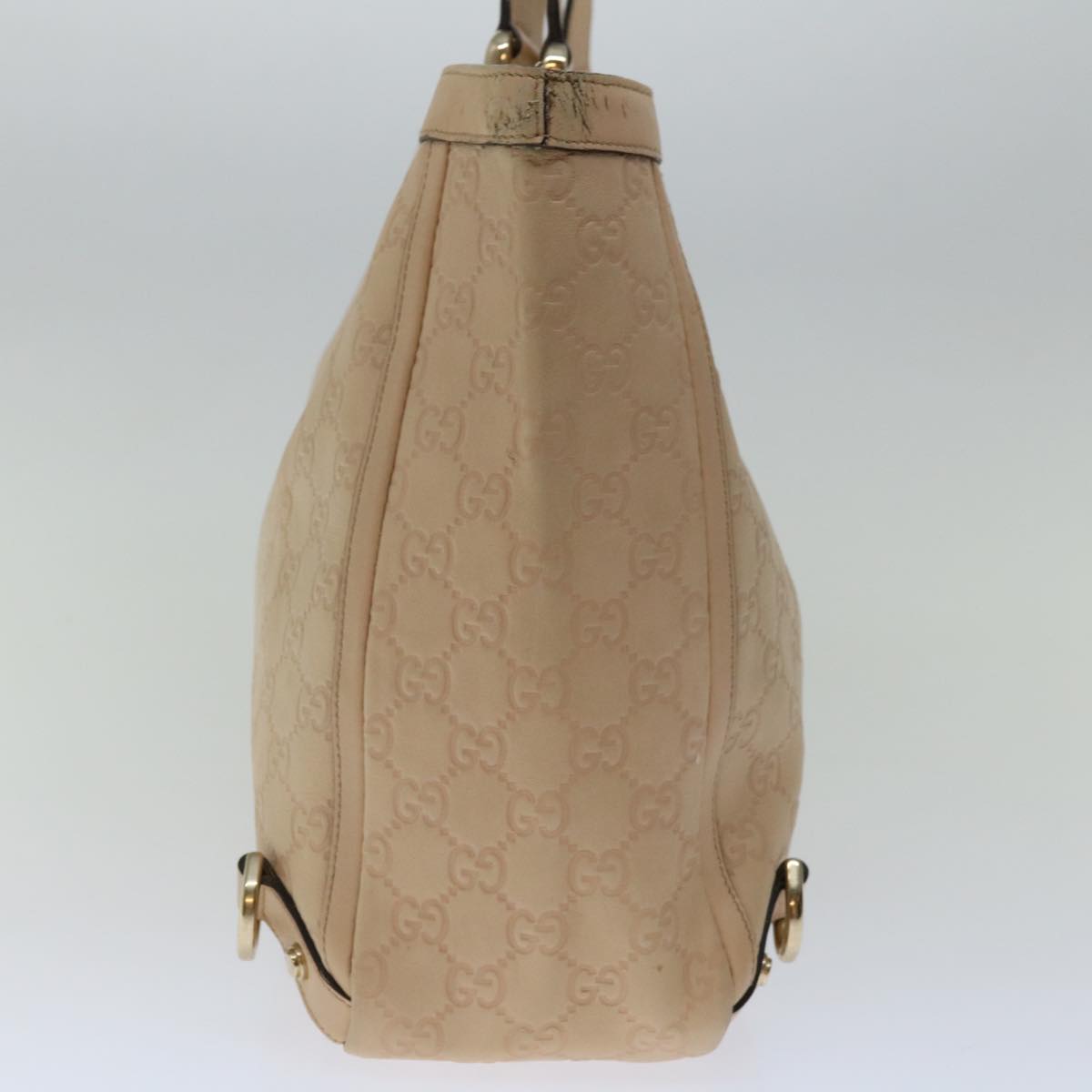 GUCCI GG Canvas Guccissima Tote Bag Beige 141472 Auth ac2799