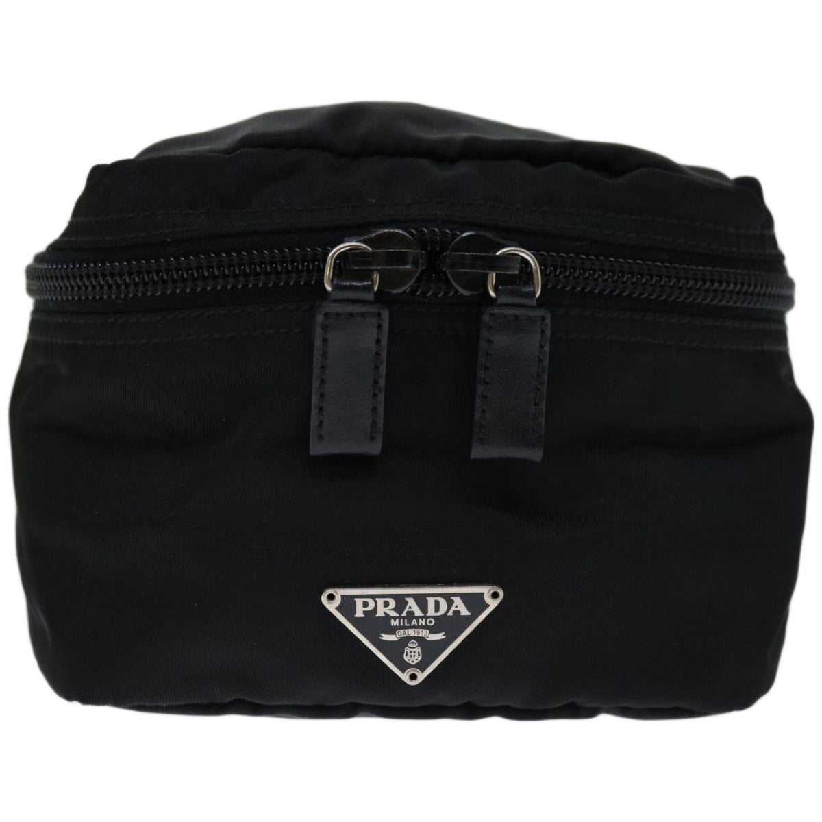 PRADA Pouch Nylon Black Auth ac2802