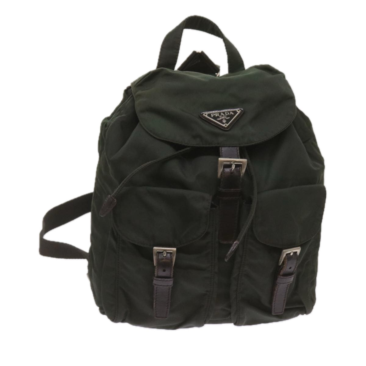 PRADA Backpack Nylon Green Auth ac2808