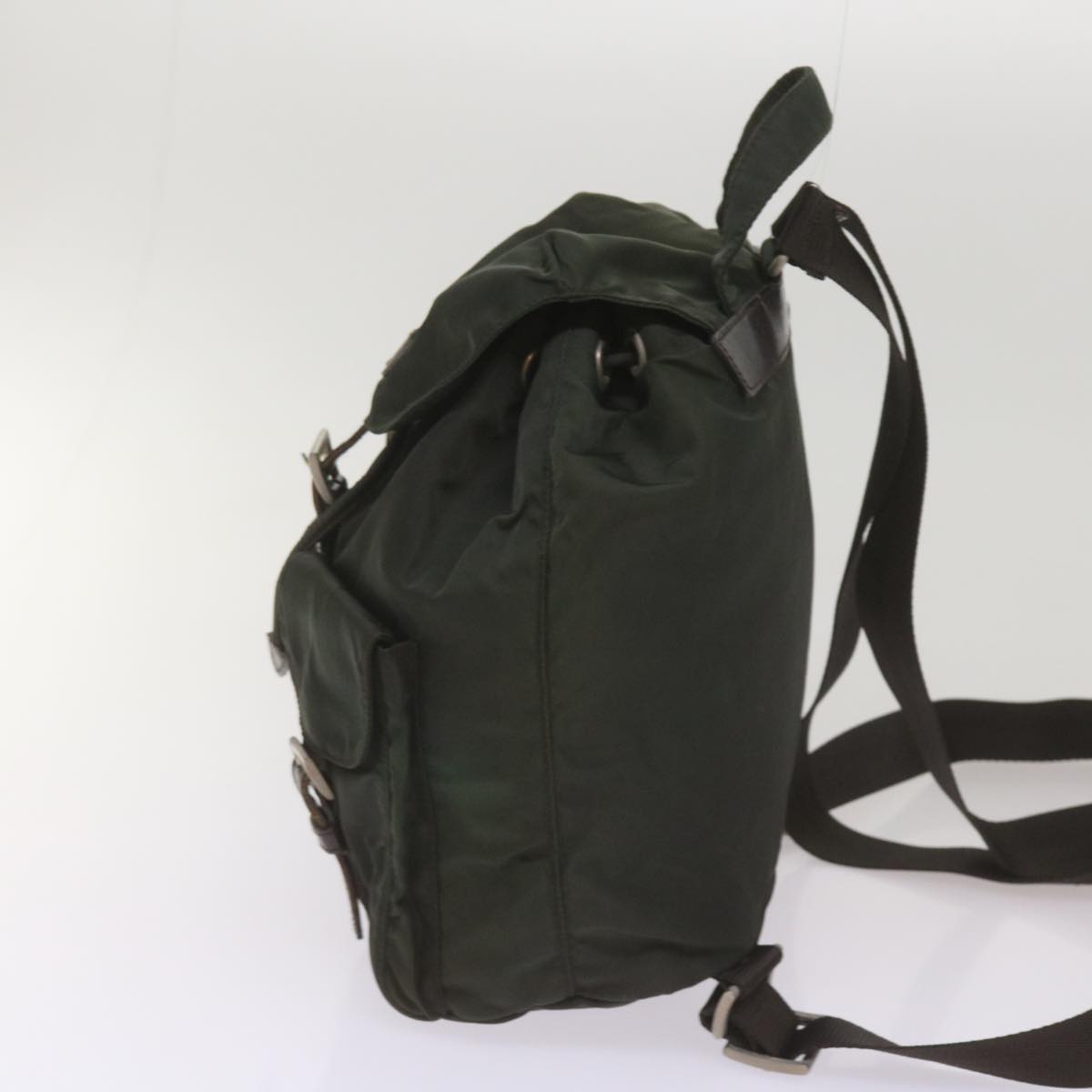 PRADA Backpack Nylon Green Auth ac2808