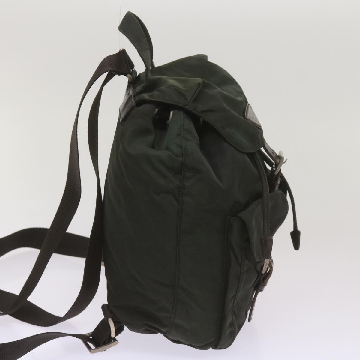 PRADA Backpack Nylon Green Auth ac2808