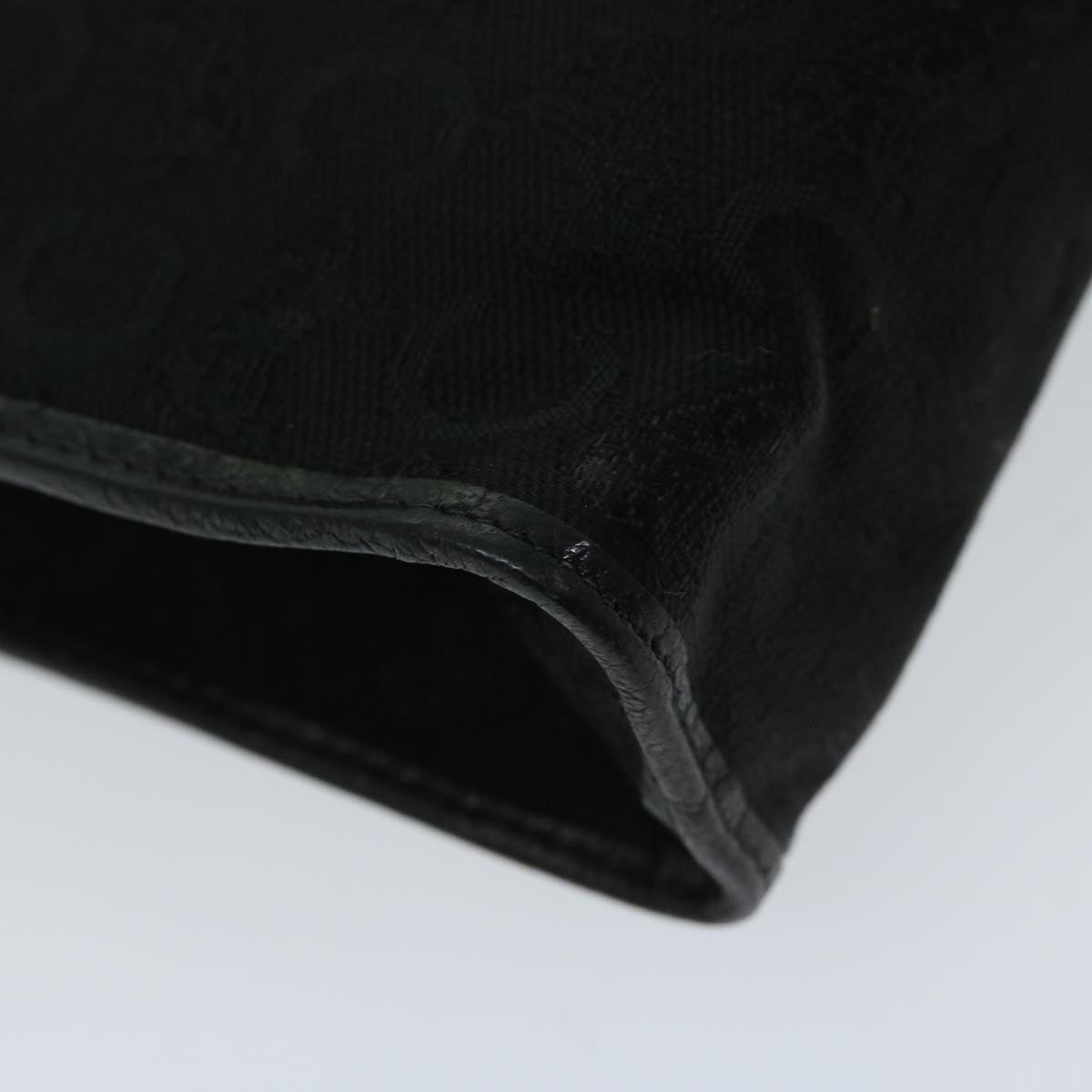 CELINE C Macadam Canvas Clutch Bag Black Auth ac2823