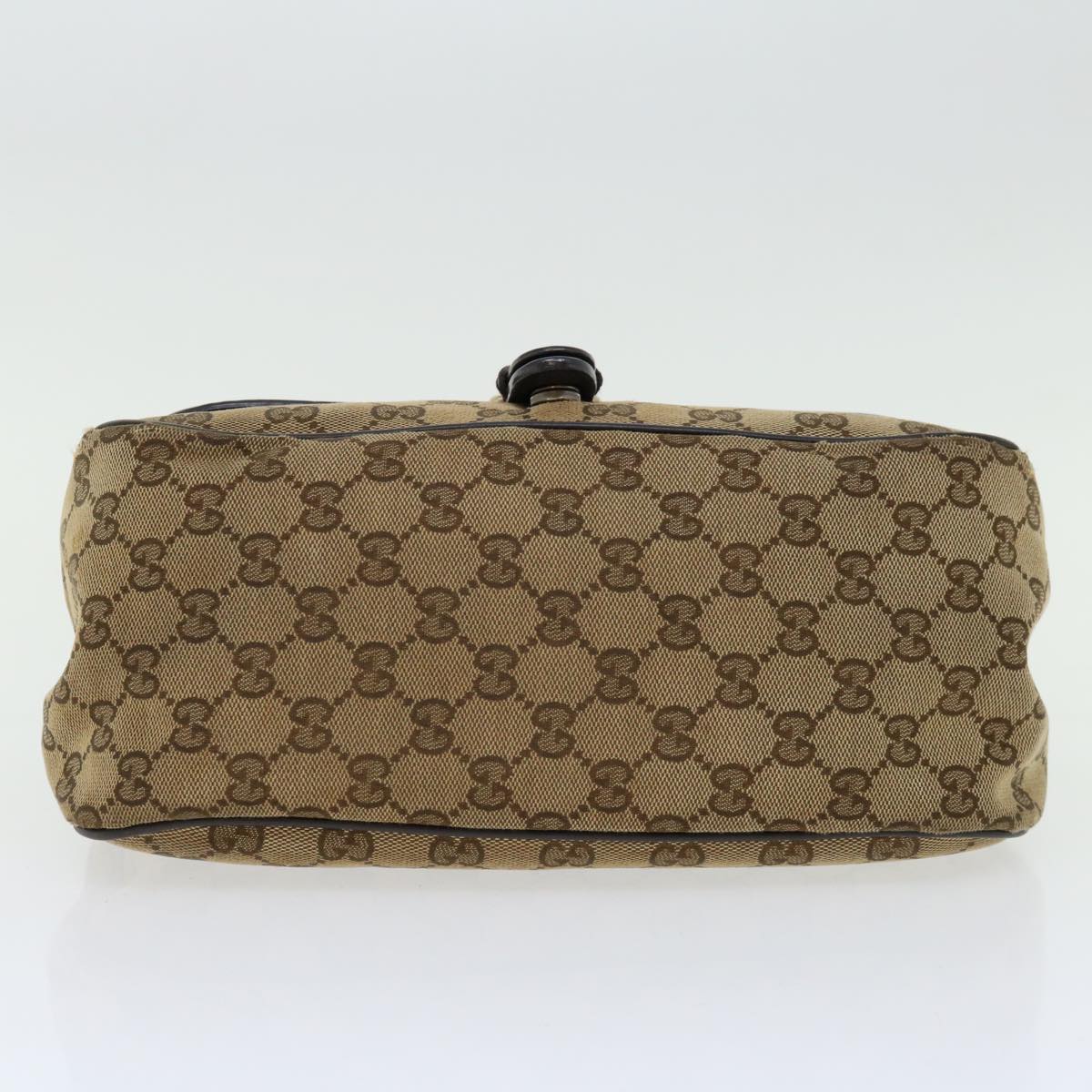 GUCCI GG Canvas Shoulder Bag Beige 308452 Auth ac2834