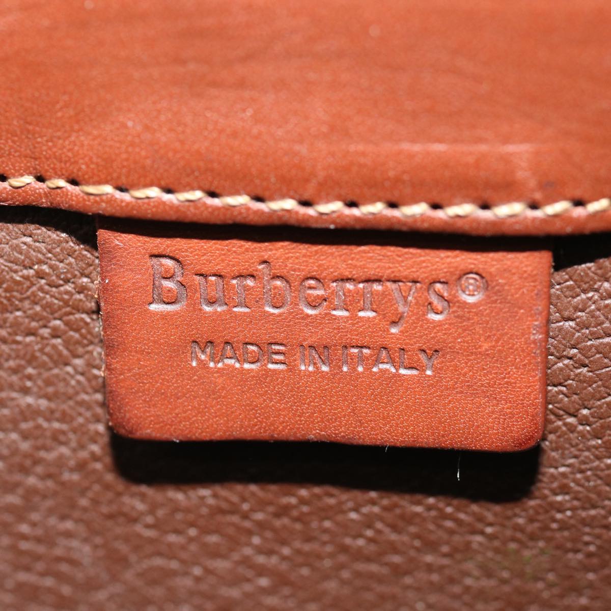 Burberrys Nova Check Clutch Bag PVC Beige Auth ac2856