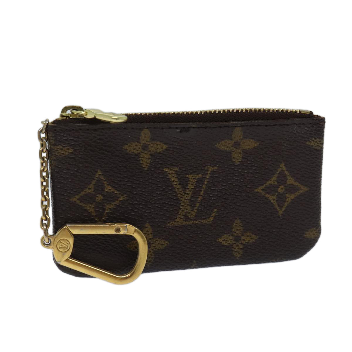 LOUIS VUITTON Monogram Pochette Cles Coin Purse M62650 LV Auth ac2878