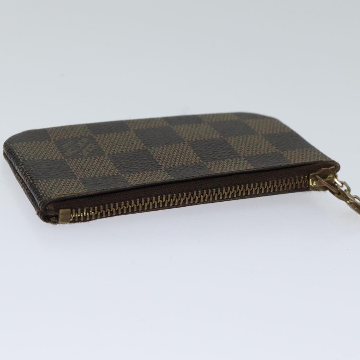 LOUIS VUITTON Damier Ebene Pochette Cles Coin Purse N62658 LV Auth ac2879