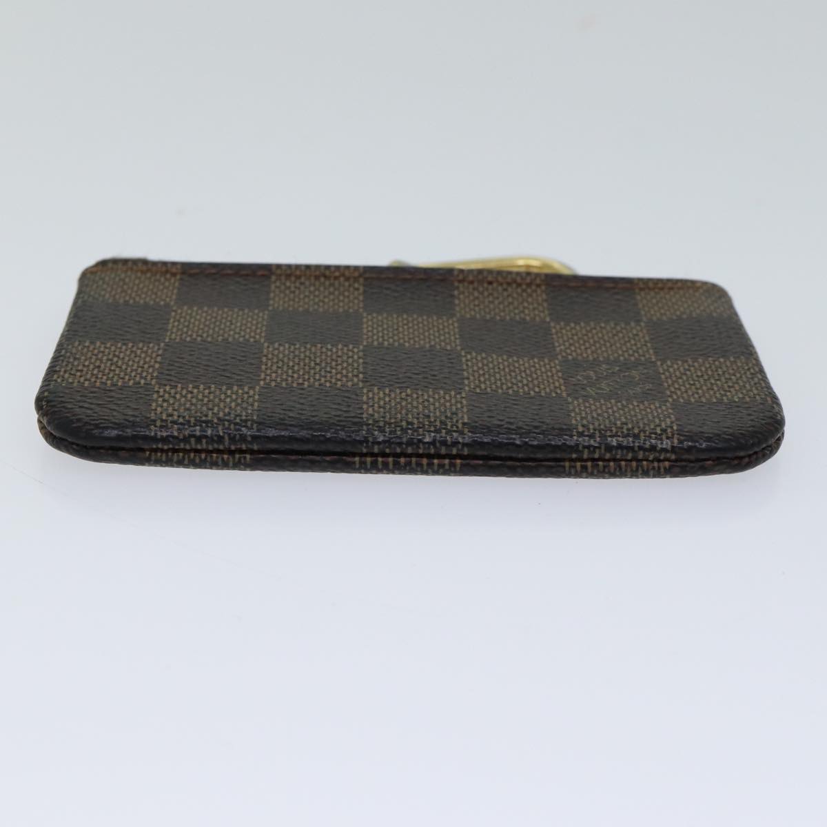 LOUIS VUITTON Damier Ebene Pochette Cles Coin Purse N62658 LV Auth ac2879