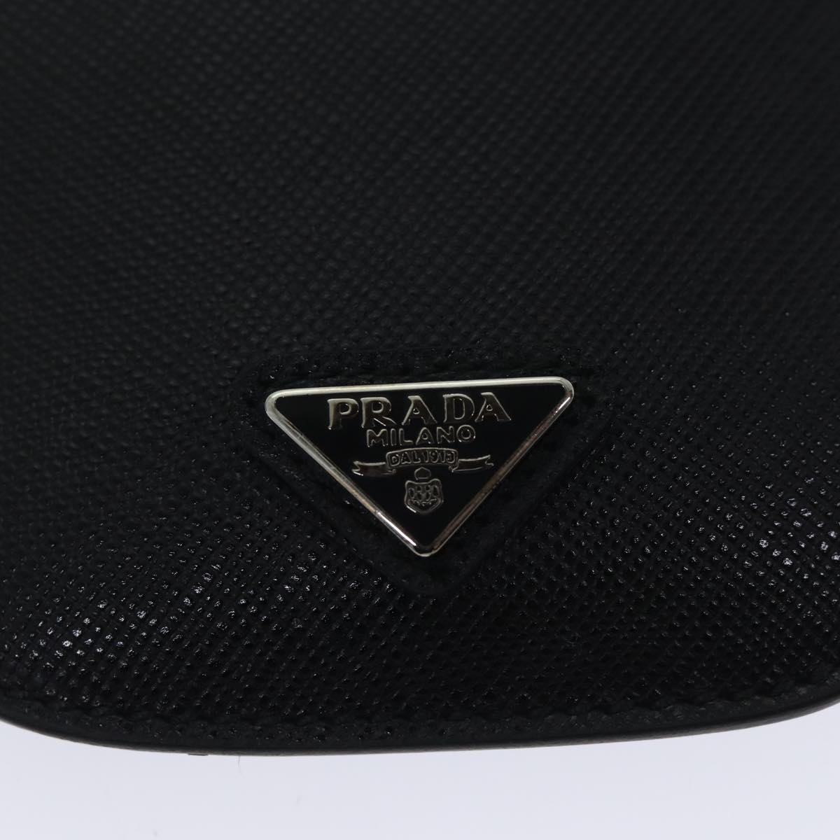 PRADA Safiano leather iPhone Case Black 2ARD62 Auth ac2881