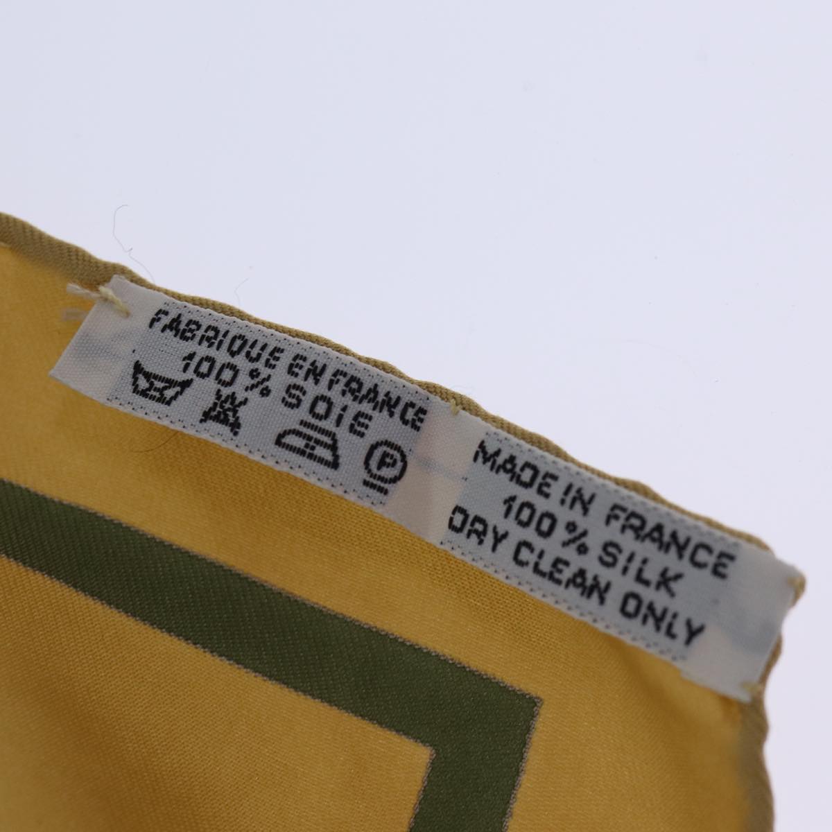 HERMES Carre 90 CASSE NOISETTE Scarf Silk Yellow Auth ac2953