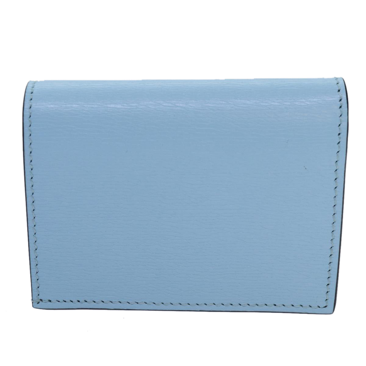 GUCCI Bananya Wallet Leather Blue 701009 Auth ac2961A