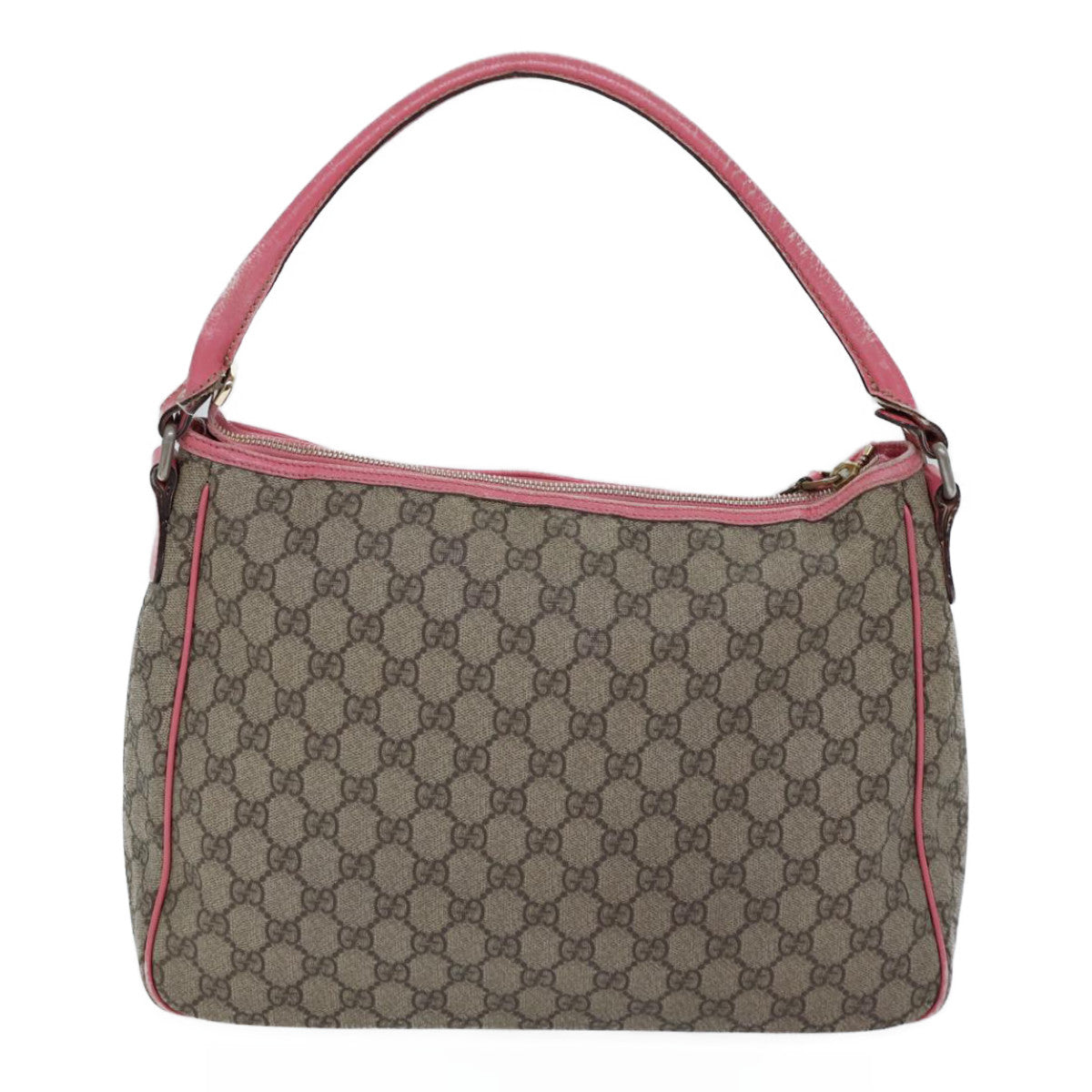 GUCCI GG Supreme Shoulder Bag PVC Beige 189898 Auth ac2964