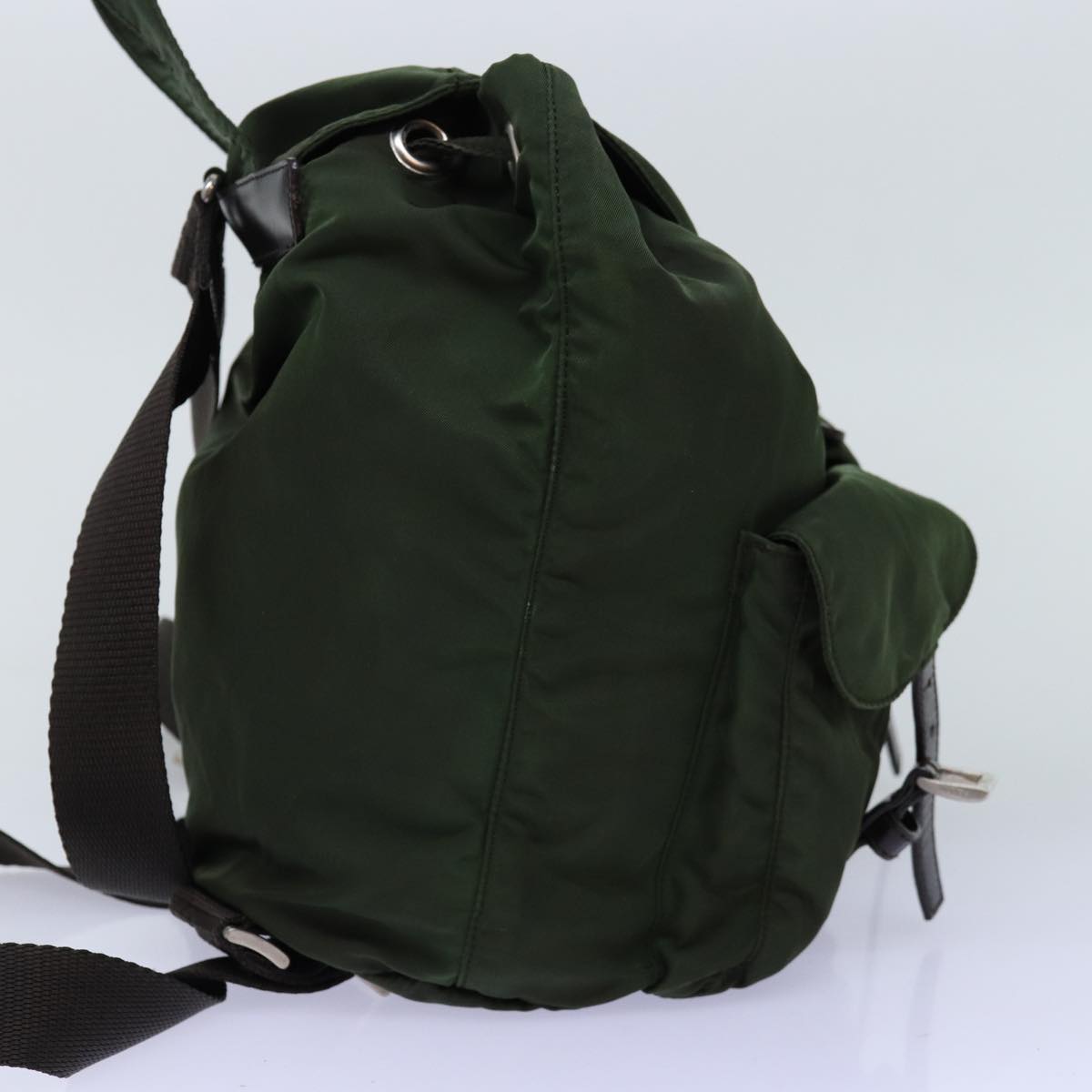 PRADA Backpack Nylon Khaki Auth ac2970