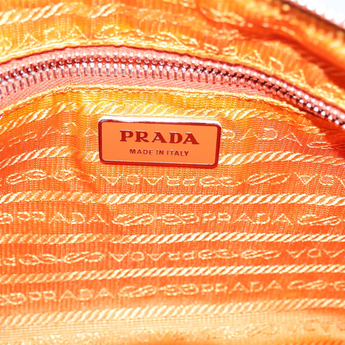 PRADA Shoulder Bag Nylon Orange Auth ac2973