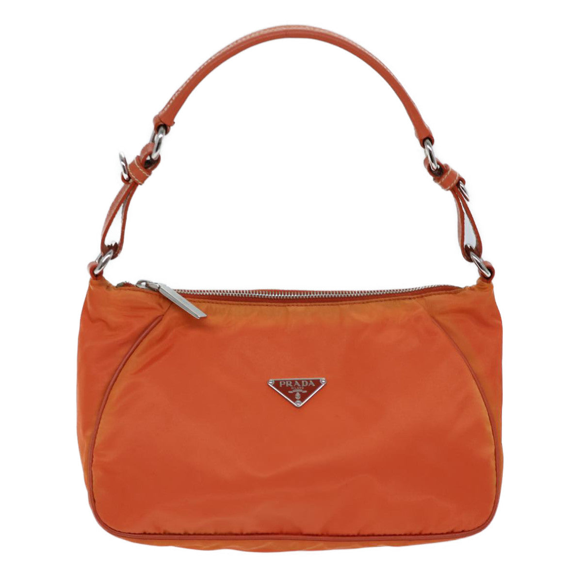 PRADA Shoulder Bag Nylon Orange Auth ac2973